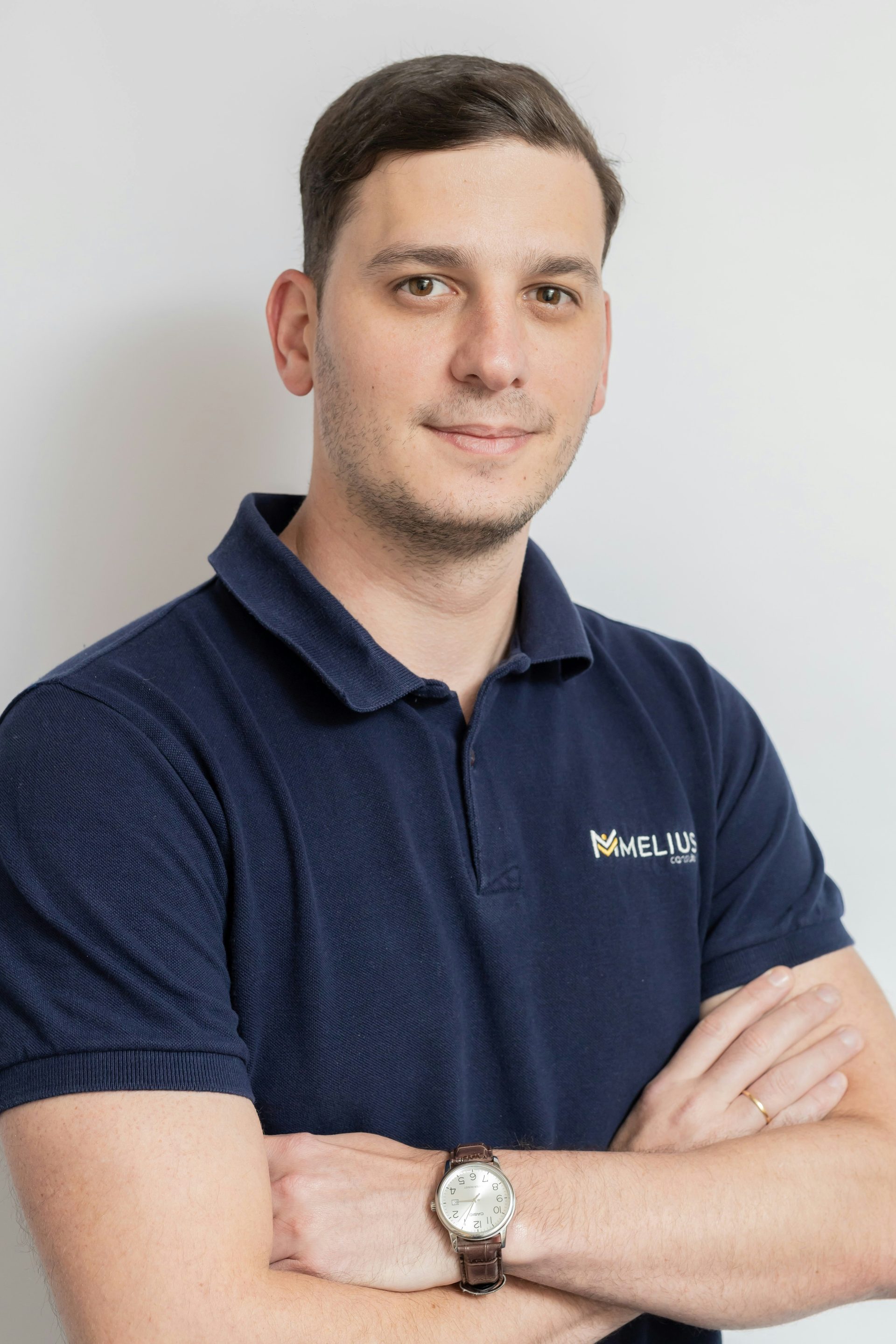 Personal branding shoot — clean white background